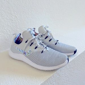 Grey Nike Free Training Sneakers, Floral Design